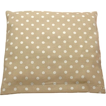 TORF Възглавница от пшенично зърно, бежова с бели точки, 19 x 18 см
