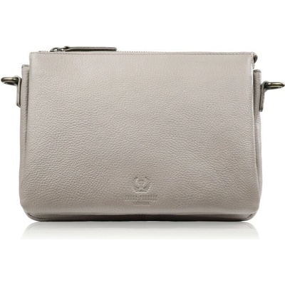 Krémová dámska kožená crossbody kabelka Dilnoza