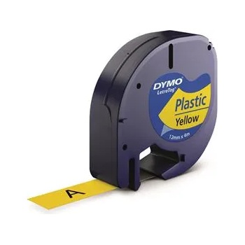 DYMO Лента за машини за надписване, 12 mm x 4 m, DYMO "Letratag", жълта S0721620 (S0721620)