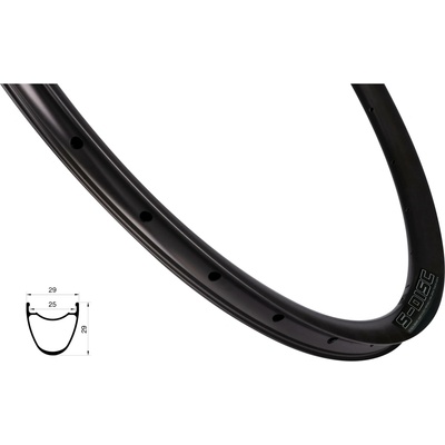 Ráfik gravel REMERX S-DISC 622x25, 28dier, čierny