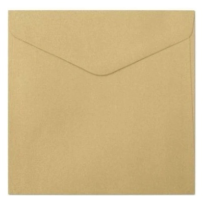Ozdobné obálky Pearl - 16x16cm, 150 g/m2, perleťové, zlaté, 10 ks