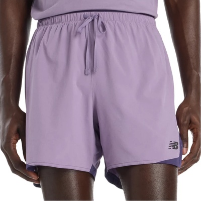 New Balance Мъжки шорти за бягане New Balance Run Essentials Short 5'' Running shorts - Candied Violet (012-4441-0114)