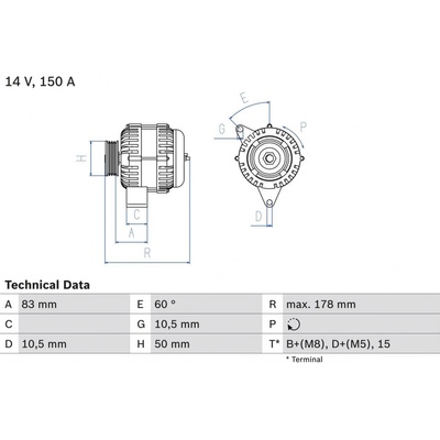 Generátor BOSCH 0 986 041 550