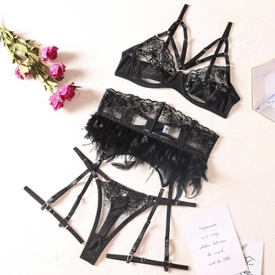 Medvídárek Sexy set spodního prádla H023 - černá Velikost: S