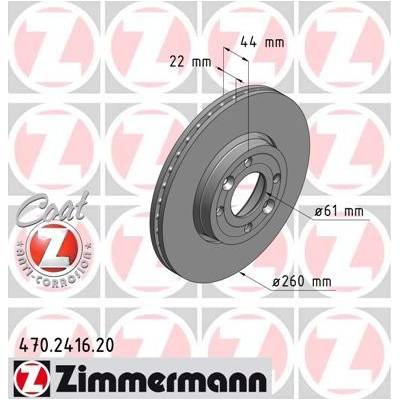 ZIMMERMANN Brzdový kotúč 470241620