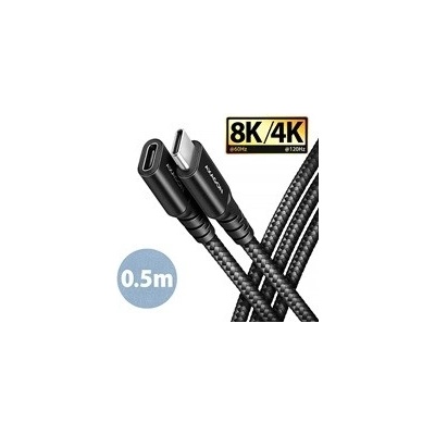 AXAGON BUCM32-CF05AB prodlužovací USB-C (M) USB-C (F), 0.5m, černý
