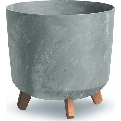 PROSPERPLAST Kvetináč GRACIA TUBUS BETON EFFECT 29,8 cm sivý