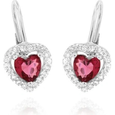 Zlatnictví U Kostela dámské náušnice červená srdíčka 2434bč