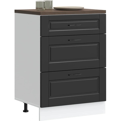 vidaXL Кухненски шкаф "Porto", черен, инженерно дърво (854260)