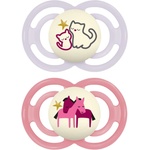 MAM Perfect Night 6m+ биберон Purple/ Pink 2 бр