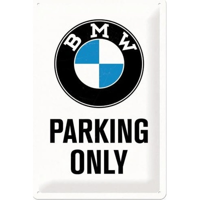 NOSTALGIC ART parkovací cedule BMW white