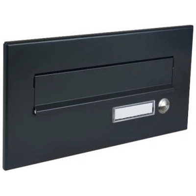 DOLS ČD-26 RAL7016 - čelná doska poštovej schránky na zamurovanie, s menovkou a zvončekovým tlačidlom, antracit