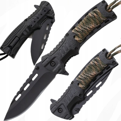 Taktický skladací Kresadlo Paracord Píšťalka Bushcraft Ostrý