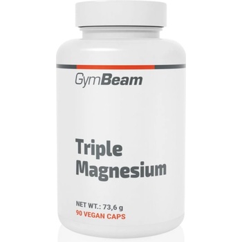 GymBeam Triple Magnesium капсули за подпомагане на нормалната дейност на нервната система, мускулите, зъбите и за намаляване на степента на умора 112 гр