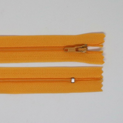 Spirálový zip, šíře 3 mm, délka 50 cm, oranžová