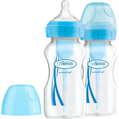 Dr.Browns láhev antikolik Options+ široké hrdlo modrá 270ml