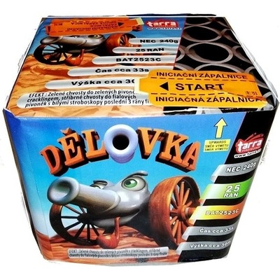 Tarra pyrotechnik Ohňostroj Baterie výmetnic Dělovka 25 ran