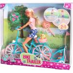 Simba Toys Игрален комплект Simba Toys Steffi Love - Стефи с велосипед, бебе и кученце (105733709)