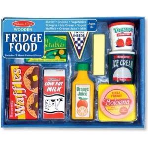 Melissa & Doug - Дървен комплект - Хранителни продукти за хладилник (14076_1)