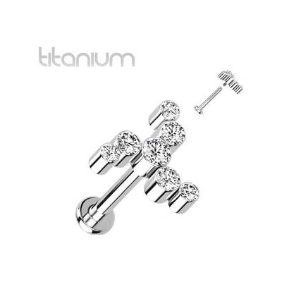Šperky4U piercing do brady ucha titan TIT1202C-1208