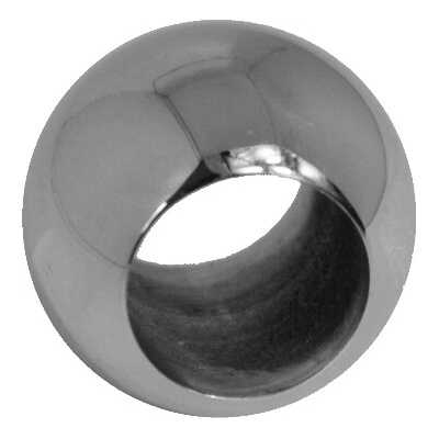 DOPREDAJ! Guľa priechodná ø 20 mm na trubku ø 12 mm, leštená AISI 304