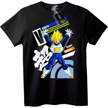 NOONEBRAND Тениска Vegeta Супер Саян Аниме - XS, Black