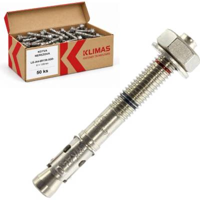 Klimas Wkret-Met 8x135mm - 50 ks - Kotva mechanická nerezová, LE-A4