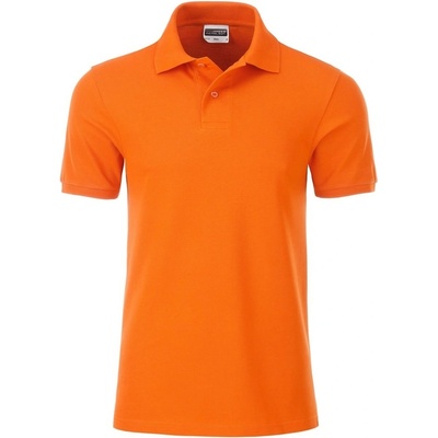 James & Nicholson pánská polokošile z biobavlny 8010 oranžová