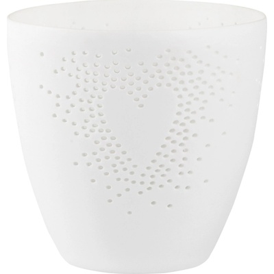 räder Porcelánový svícen Heart Large, bílá barva, porcelán