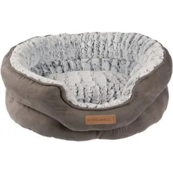 M-PETS Snake Suede Bed S - 42x35x20 cm - легло правоъгълно, тъмен велур с окраска змийска кожа, Белгия - 10357099