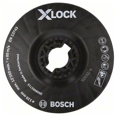 BOSCH X-LOCK Oporný tanier, stredný 125 mm, 12 500 ot./min 2608601715
