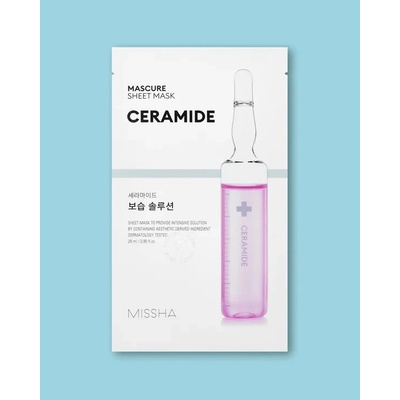 Missha Mascure Moisture Barrier Solution Sheet Mask Ceramide Textílna maska na tvár 28 ml 1 ks