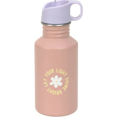 Lässig Nerezová láhev s pítkem Pattern Party 500 ml Rose Lilac