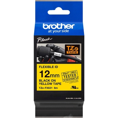 Páska Brother TZ-FX631 (Černý tisk/žlutý podklad)