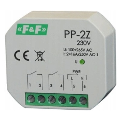 Relé F&F 230 V IP20 16 A