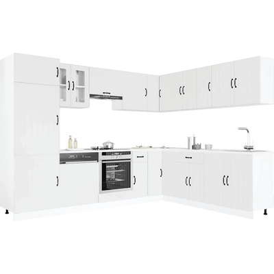 vidaXL Комплект кухненски шкафове от 14 части Lucca, инженерно дърво (3314981)