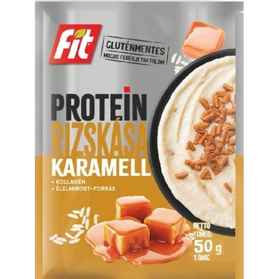 Fit Protein Bezlepková Ryžová kaša karamelová s kolagénom a proteínom 50 g