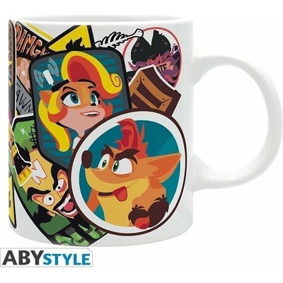 Crash Bandicoot keramický hrnček Sticker Crash 320 ml