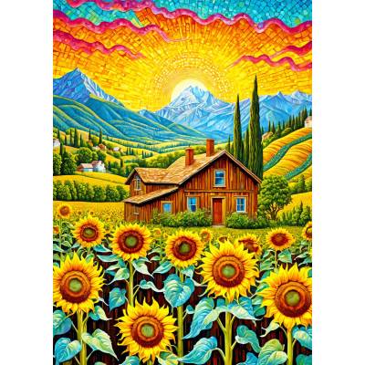 Enjoy - Puzzle Sunflower House - 1 000 piese