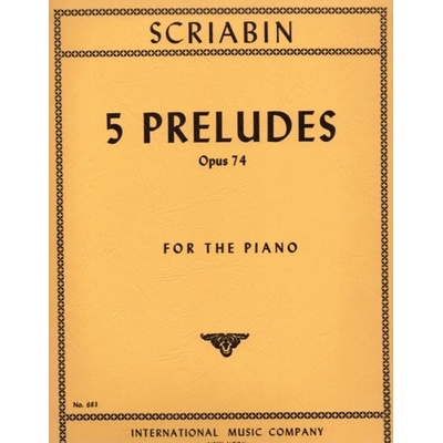 5 Präludien op. 74 pre klavír od Scriabin Alexander
