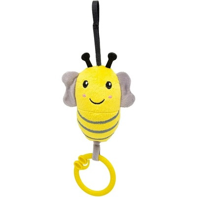 BabyJem Вибрираща бебешка играчка BabyJem - Пчела, жълта, 15 х 8 cm (832)