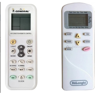 General DELONGHI KTTCL001, CKP 30E - съвместимо дистанционно управление на марката General (KTTCL001, CKP 30E)