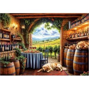 Educa - Puzzle Canes et Vinum - 1 000 piese