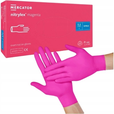 Mercator nitrylex magenta M 100ks