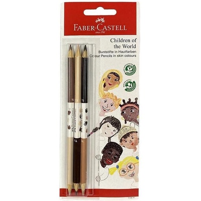 Faber-Castell Моливи Децата на света, 3 броя, 6 цвята (1015120684)