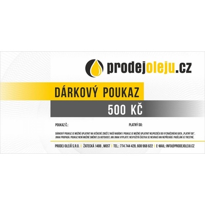 Dárkový poukaz 500 Kč - 1 ks