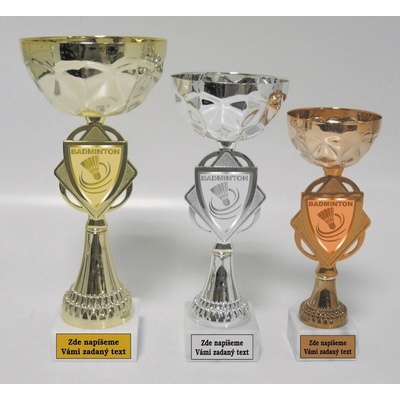 VIZINGR Badmintonové poháry 523-AFS026 523-AFS026/25 cm stříbro