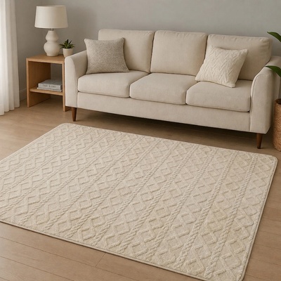 Takoy Koberec 120x170 vzor vrkoč ecru-HT-00385 | 120 x 170 cm