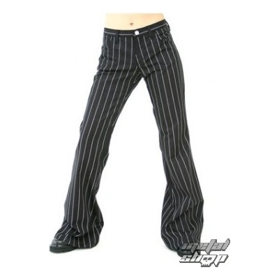 Nohavice gotický ADERLASS Bell Bottom Pin Stripe