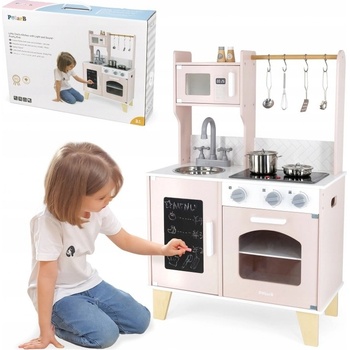 Viga PolarB dřevěná kuchyňka se světlem a zvukem + příslušenství bílá